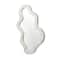 Glitzhome® 31.75" Washed White Wood Frame Wavy Wall Mirror